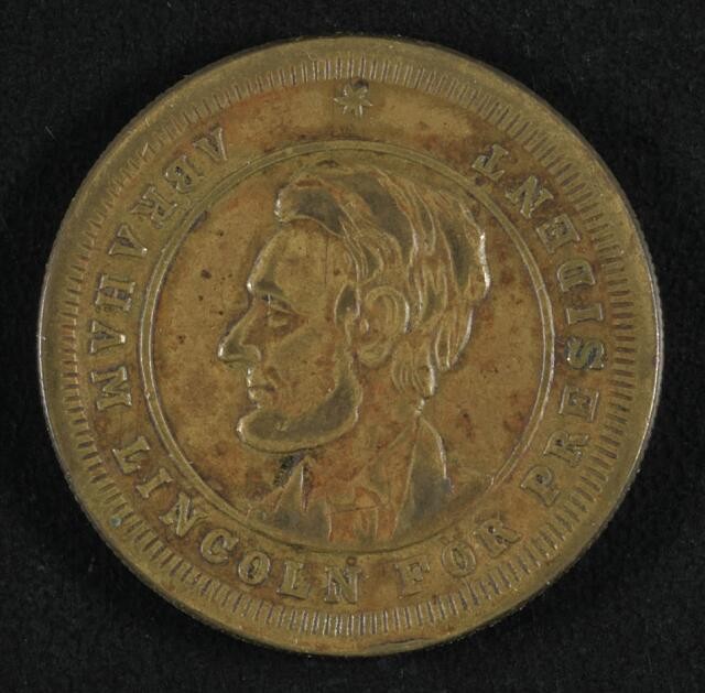 Photo:Abraham Lincoln for president campaign token