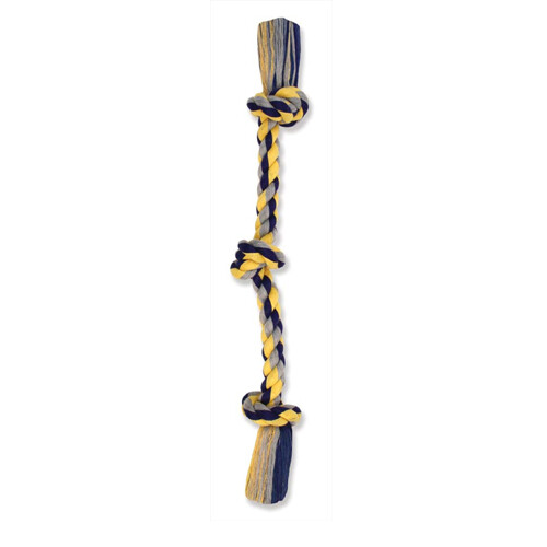 Mammoth Pet Products Cottonblend 3 Knot Rope Tug Toy Mu