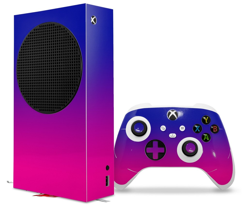 Skins XBOX Series S Console Controller Smooth Fades Hot Pink Blue