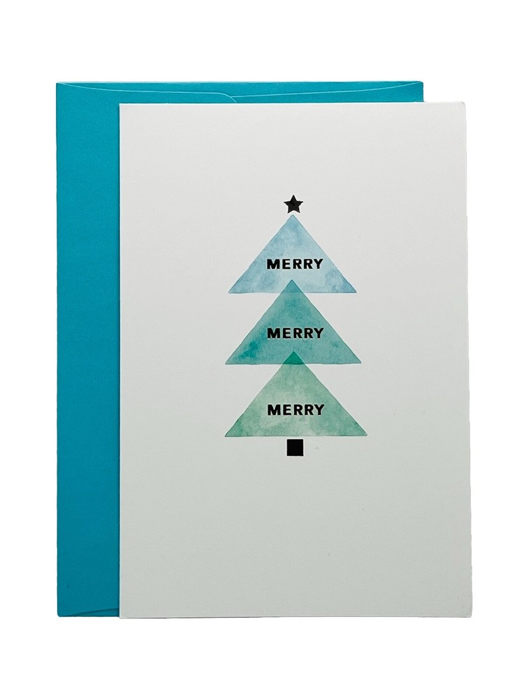 Hallmark 5-Pack Christmas Cards with Envelopes & Gold Foil Tree Design-image