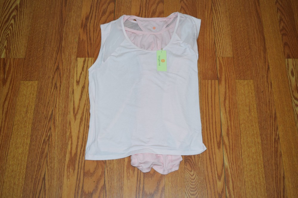 NWT Womens TANGERINE Blue Pink Exercise Active Fitness Tank Top Shirt S Small