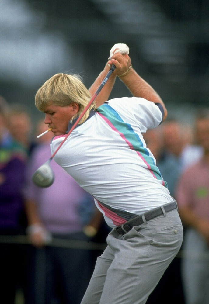 John Daly Smoking And Golfing White Shirt 8x10 Picture Celebrity Print