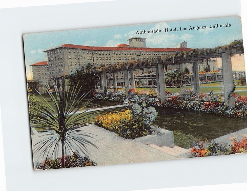 Postcard Ambassador Hotel Los Angeles California USA