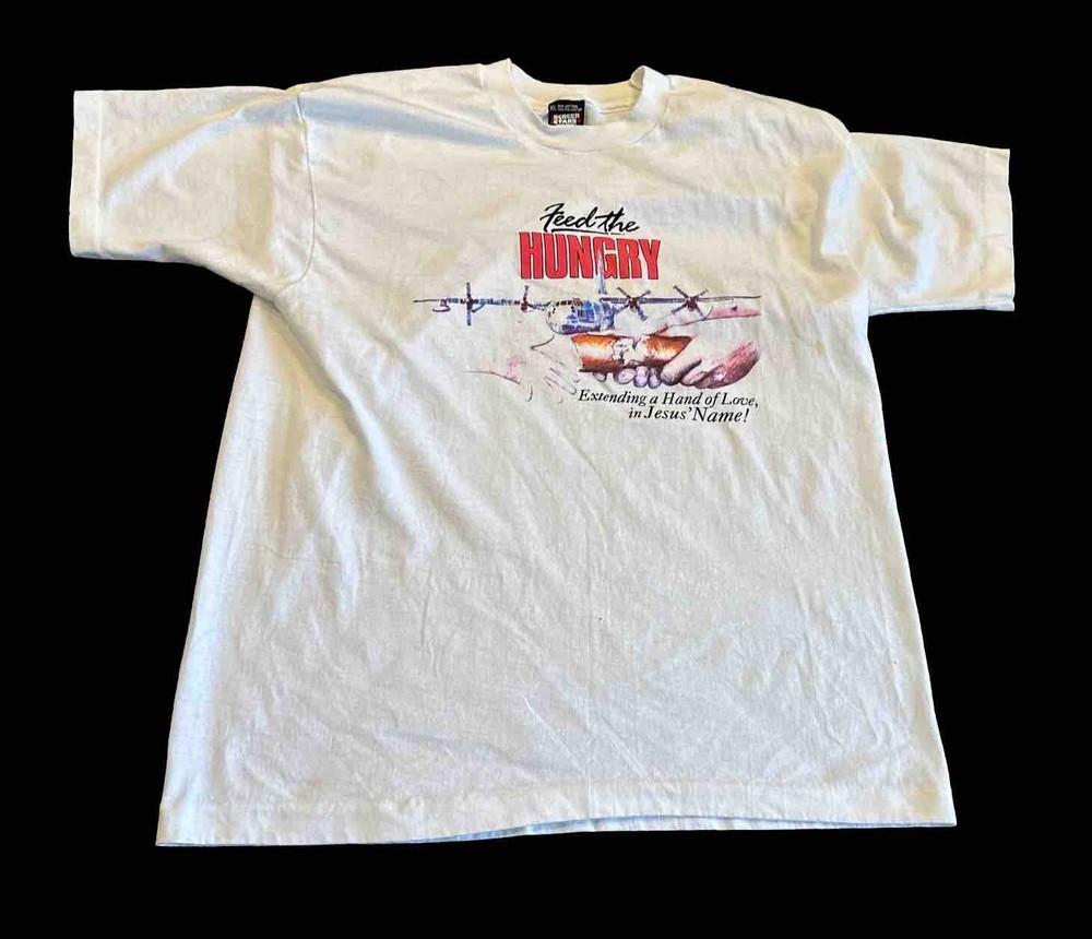 Feed The Hungry Vintage Graphic T-Shirt Size XL
