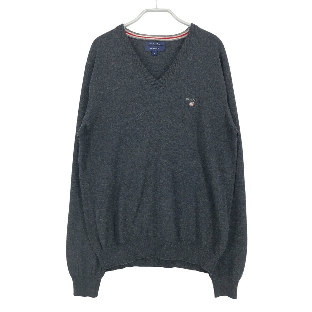 GANT Men 30% Wool V-Neck Jumper Pullover - Sweater Size M