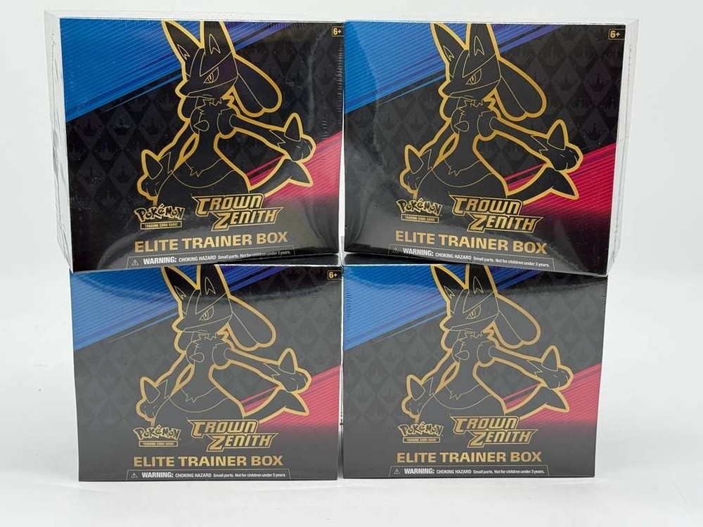 Lot of (4) Pokemon TCG Crown Zenith Elite Trainer Boxes SEALED NEW ETBPROBSTEIN is actively accepting consignments !!