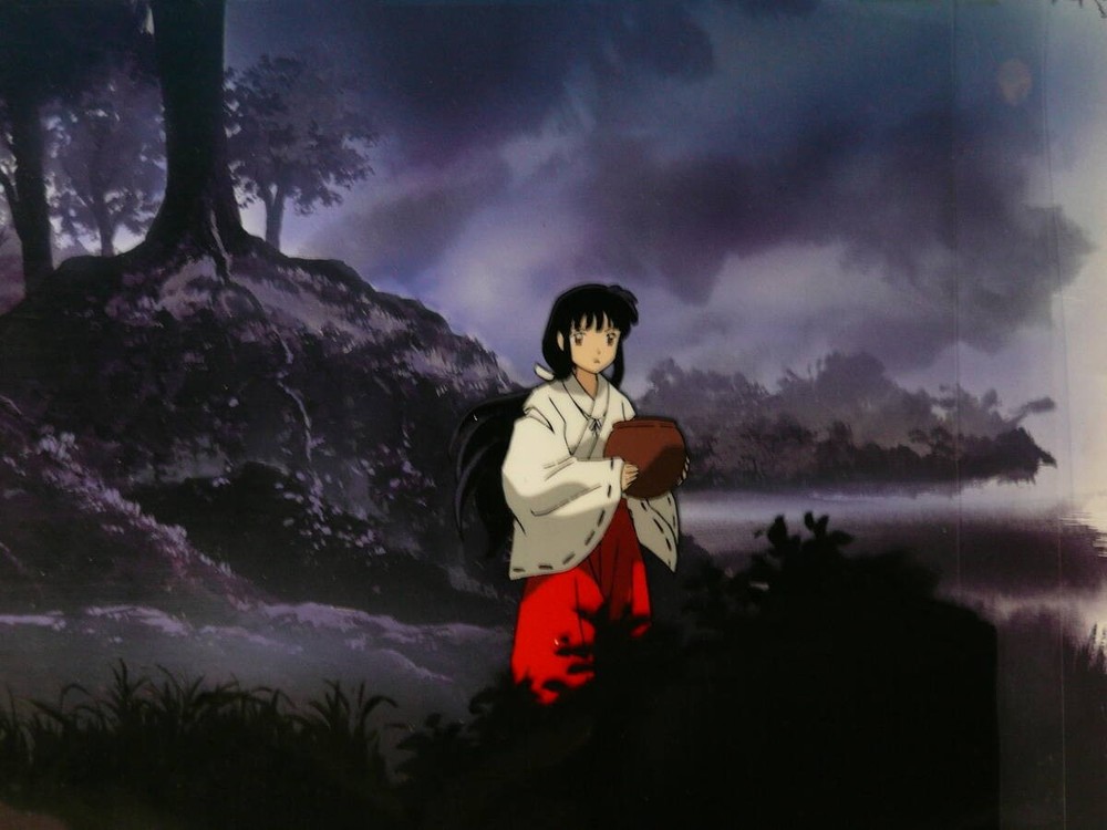 Cel Inuyasha Kikyo Rumiko Takahashi Production Anime Hand-Painted W/ Douga