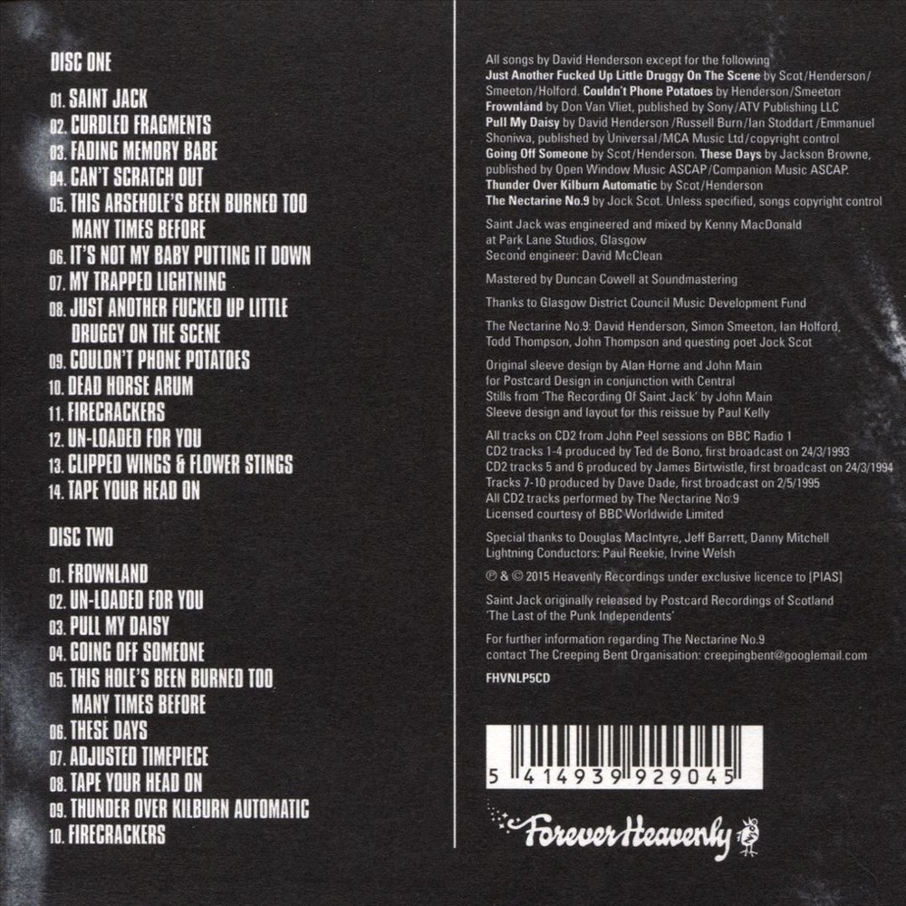 The Nectarine No. 9 Saint Jack New Cd