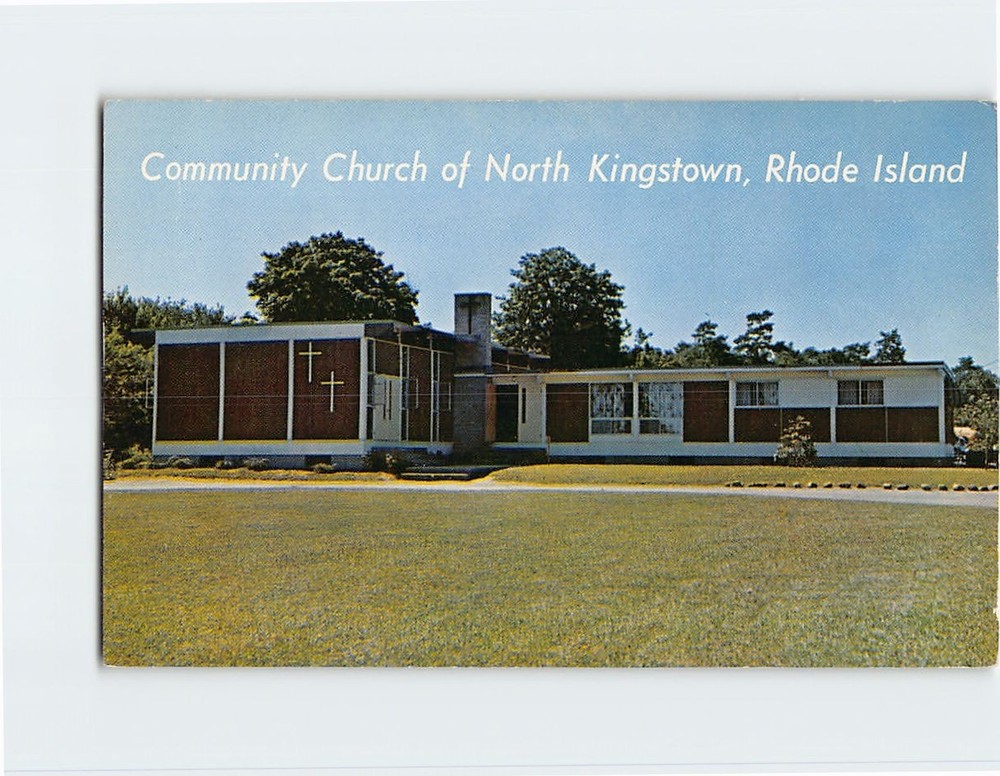Postcard Community Church of North Kingstown Rhode Island USA