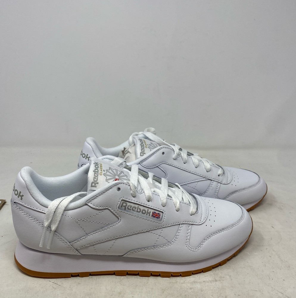 Reebok Classic Leather Women’s Sneakers White/Pure Grey/Gum Size 10.5 (GY0956)
