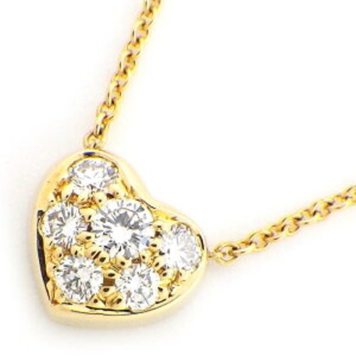 Tiffany & Co Heart Pave Diamond Necklace in Sterling Silver