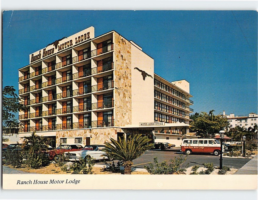 Postcard Ranch House Motor Lodge Sarasota Florida USA