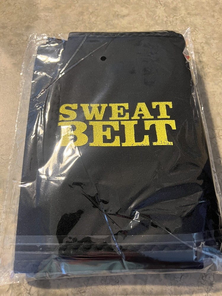 Unisex Black Athletic Sweat Belt Waist Trainer One Size 24” to 48”