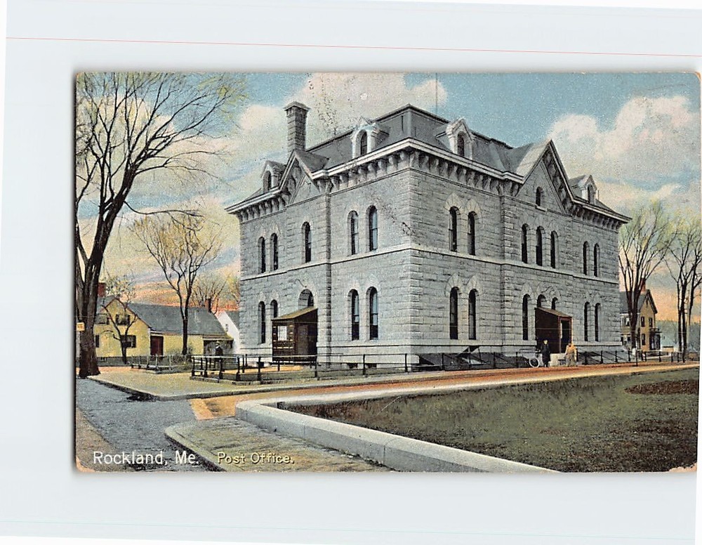 Postcard Post Office Rockland Maine USA