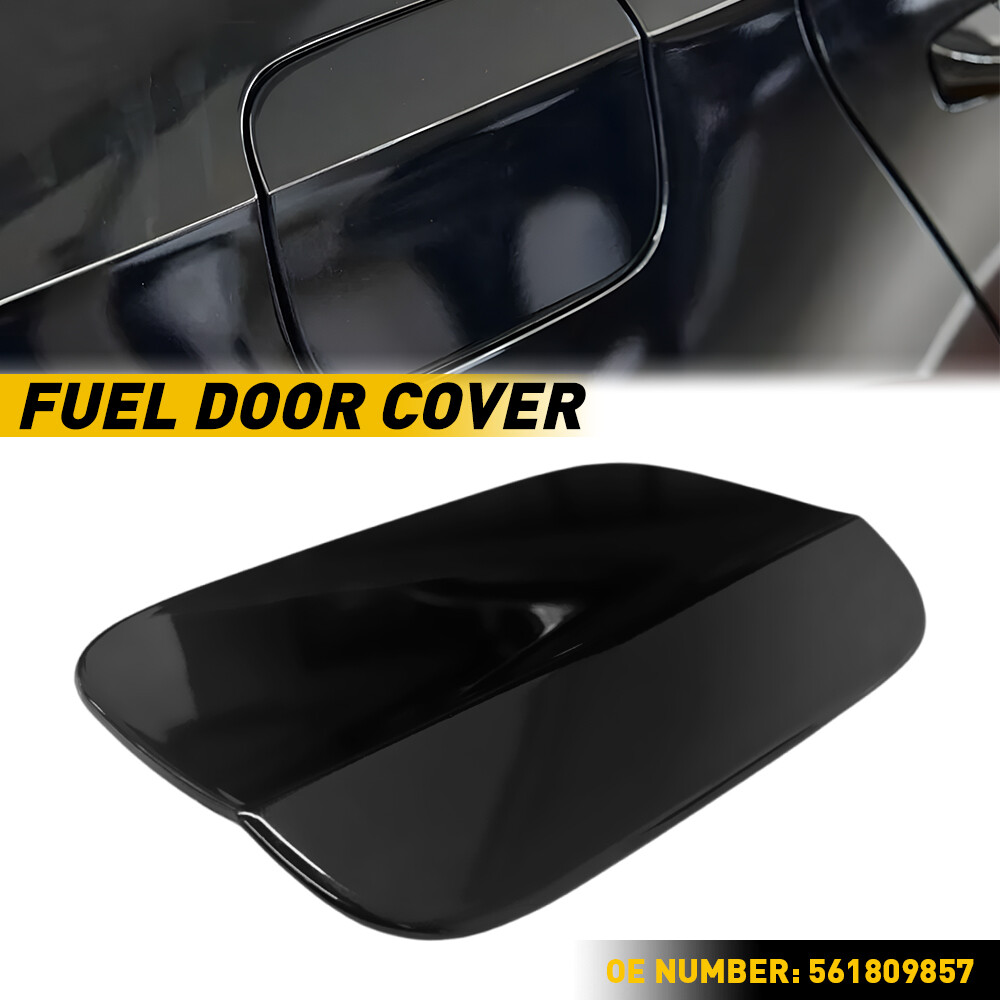 Black Fuel Filler Door Lid Gas Tank Cover Cap Compatible with VW Passat 2012-2018 Models