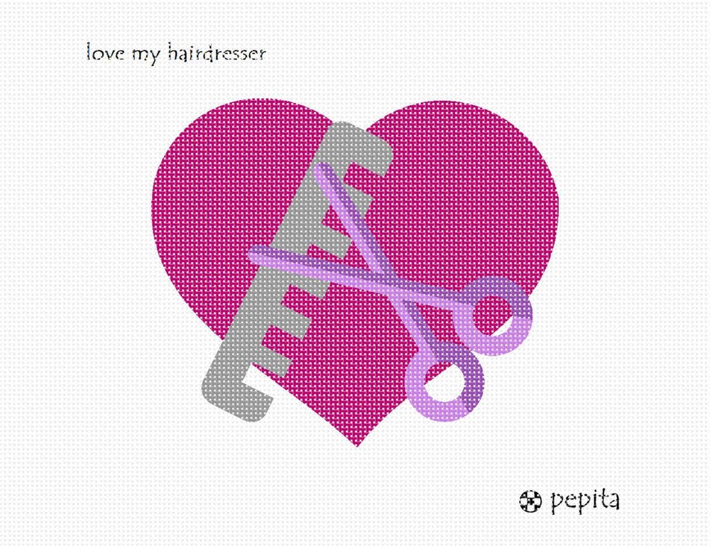 Adore My Hairdresser Needlepoint Kit or Canvas for Crafting Enthusiasts