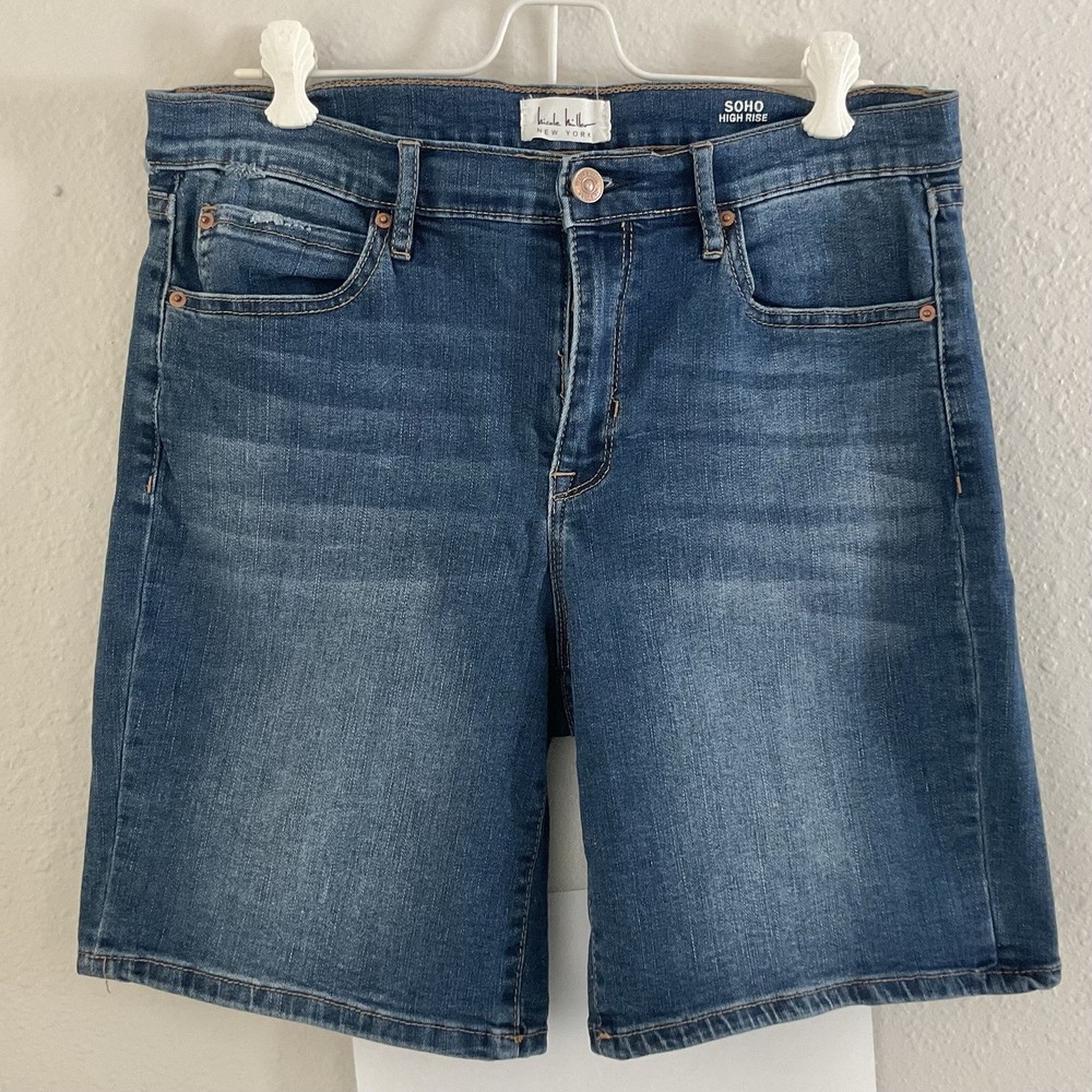 Nicole Miller New York Soho High Rise Denim Shorts Women’s Size 10 Bermuda