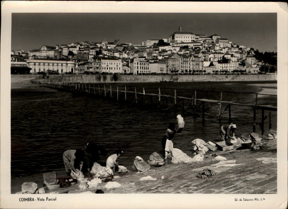 RPPC Coimbra Portugal Vista Parcial vintage postcard g556
