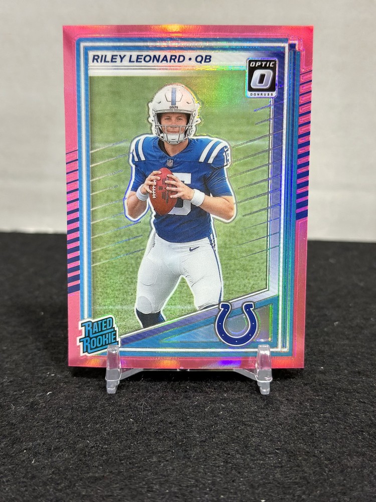 2025 Panini Donruss - Rated Rookie Riley Leonard #341 Optic Pink Prizm (RC)