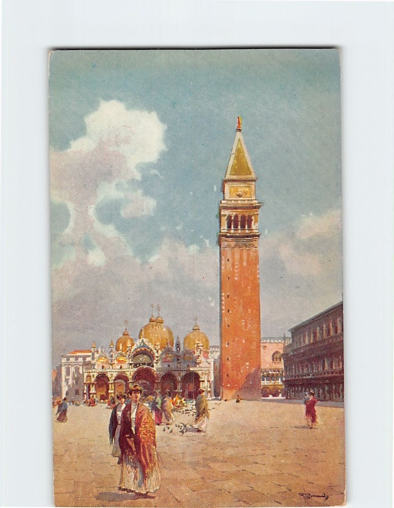 Postcard Chiesa S. Marco e Campanile Venice Italy