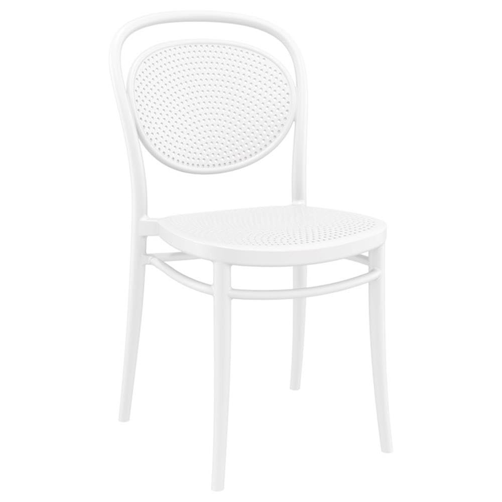 Marcel White Resin Outdoor Chair Set of 2 by Compamia