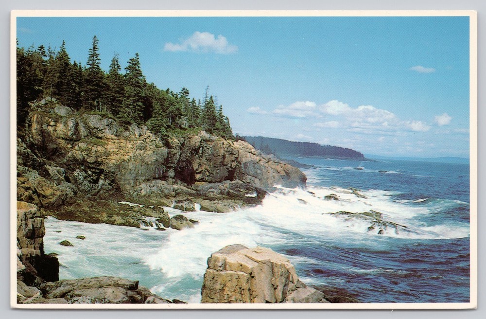 Acadia National Park Maine, Ocean Drive, Scenic View, Vintage Postcard-image
