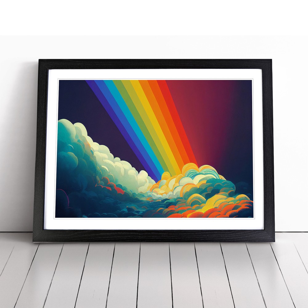 Pop Art Rainbow Vol.1 Abstract Wall Art Print Framed Canvas Picture Poster Decor