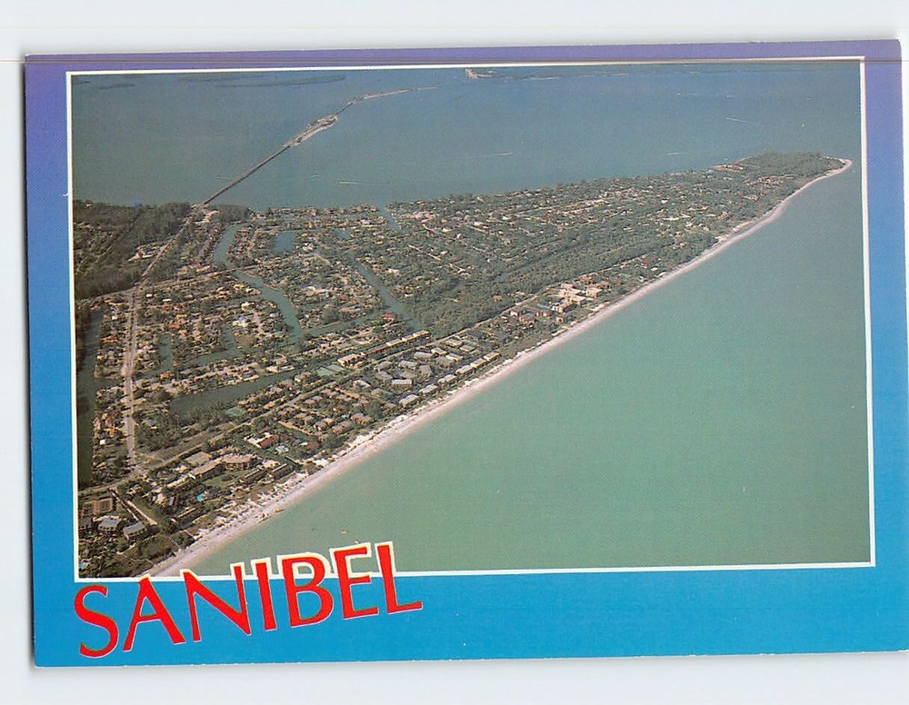 Postcard Aerial View Sanibel Island Florida USA