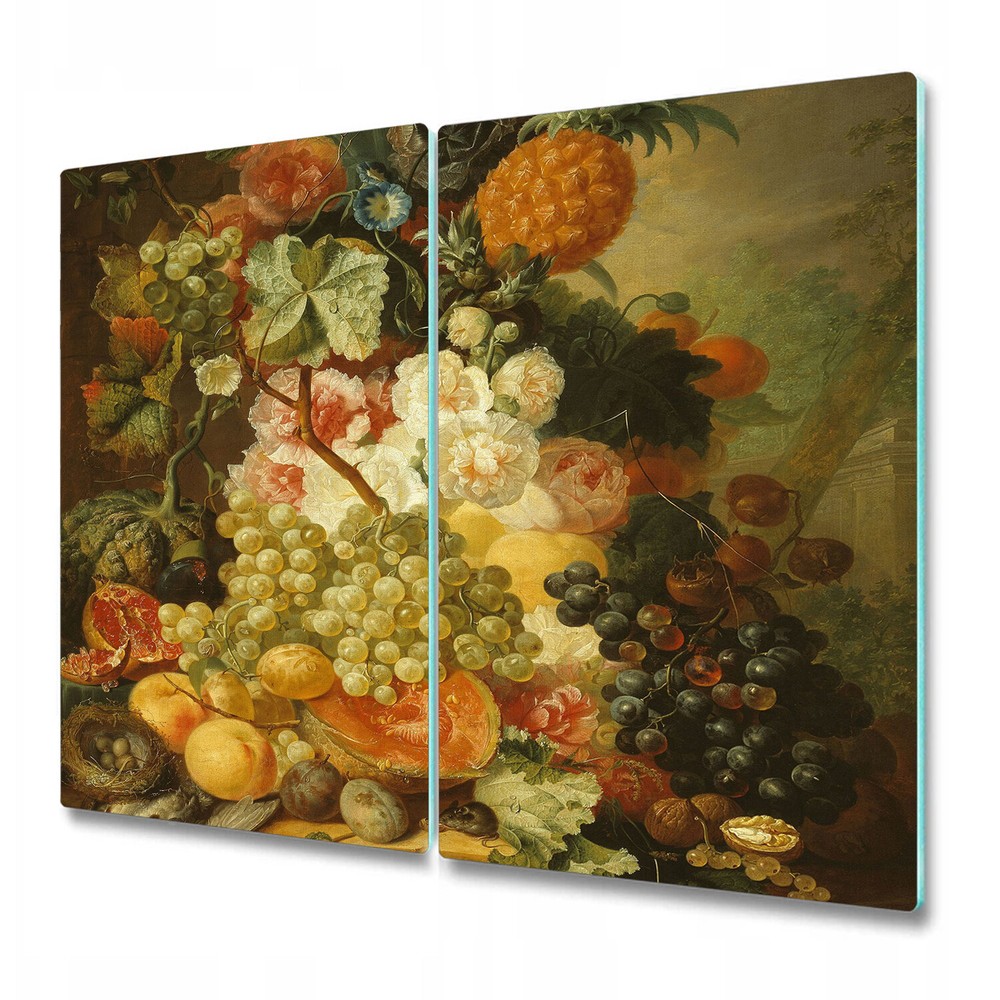 Glass Surface Protector Worktop Saver Fruits and Flowers Art Painting 2x30x52