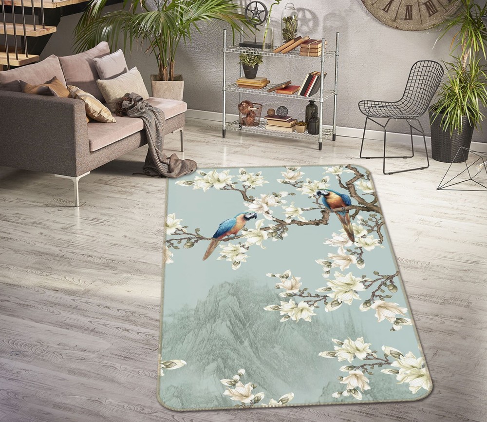 3D Floral Birds ZHUC2316 Game Non Slip Carpet Mat Photo Carpet Amy