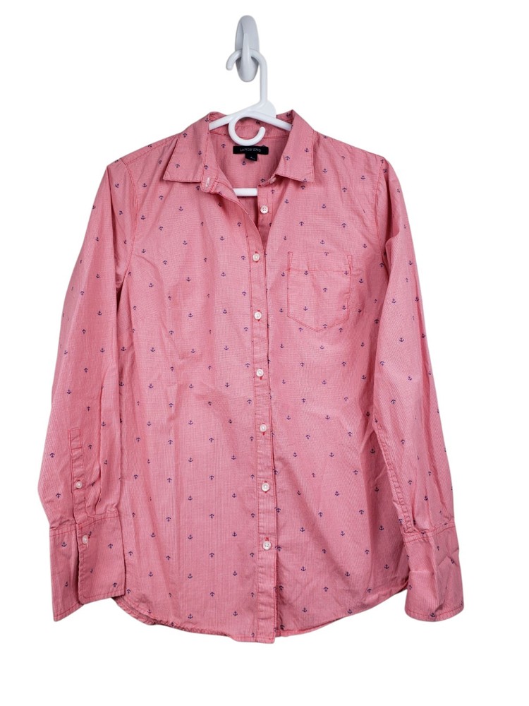 Lands' End Button Down Long Sleeve Lightweight Cotton Shirt Women's Size 6