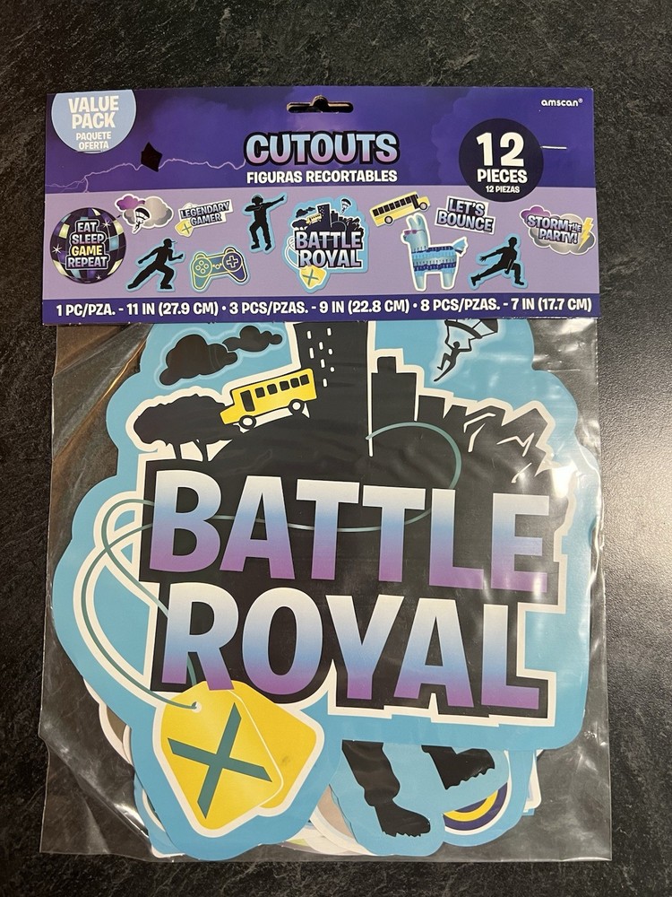 FORTNITE Battle Royale Birthday Gamer Birthday Party 12 pcs Decor