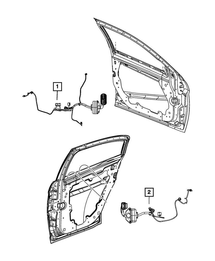 Genuine Mopar Front Door Wiring Left 68085394AC