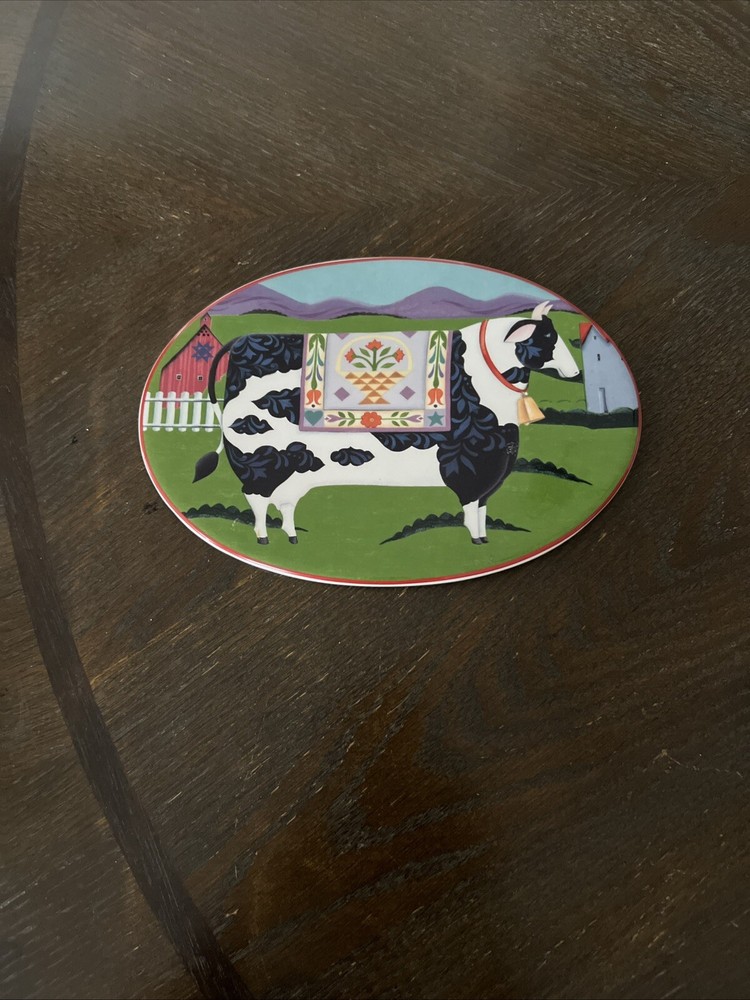 Jim Shore Barnyard Certified International Cheese Plate Trivet 9.5” New With Tag