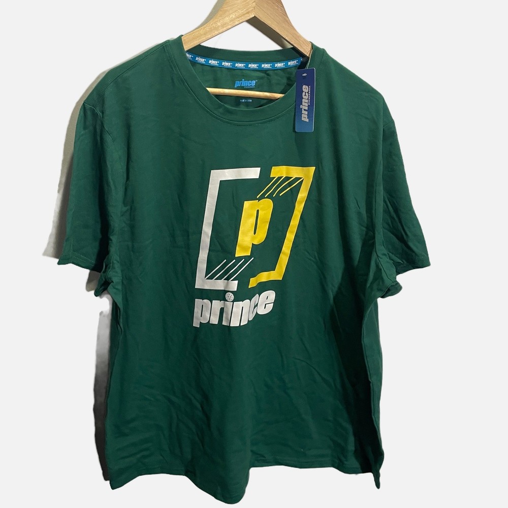 Prince Pickleball Mens Graphic T-Shirt Evergreen Green Large Z2594 NEW