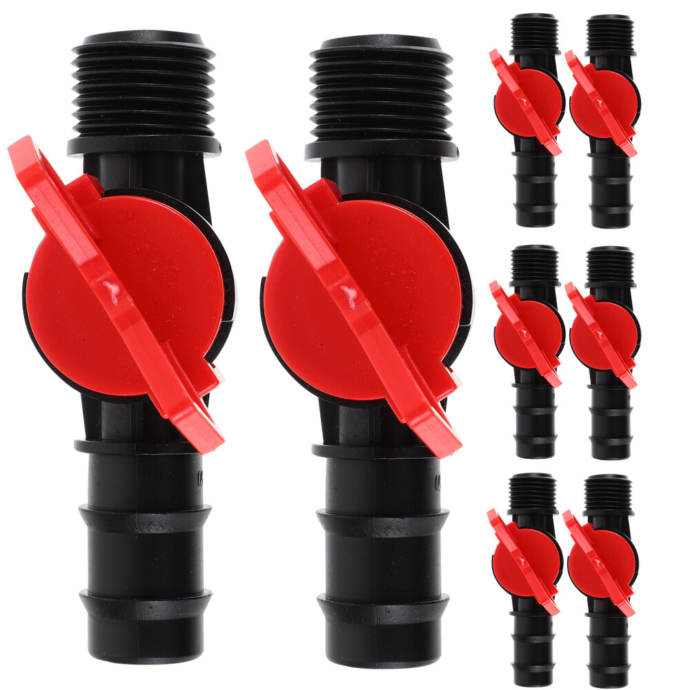 8-Piece Ball Valve Set for Garden Hose Irrigation and Sprinkler Systems