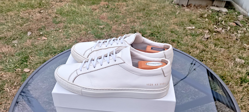 Common Projects Achilles Low White 43EU 10/10.5US 1528 w/ COA $450-image