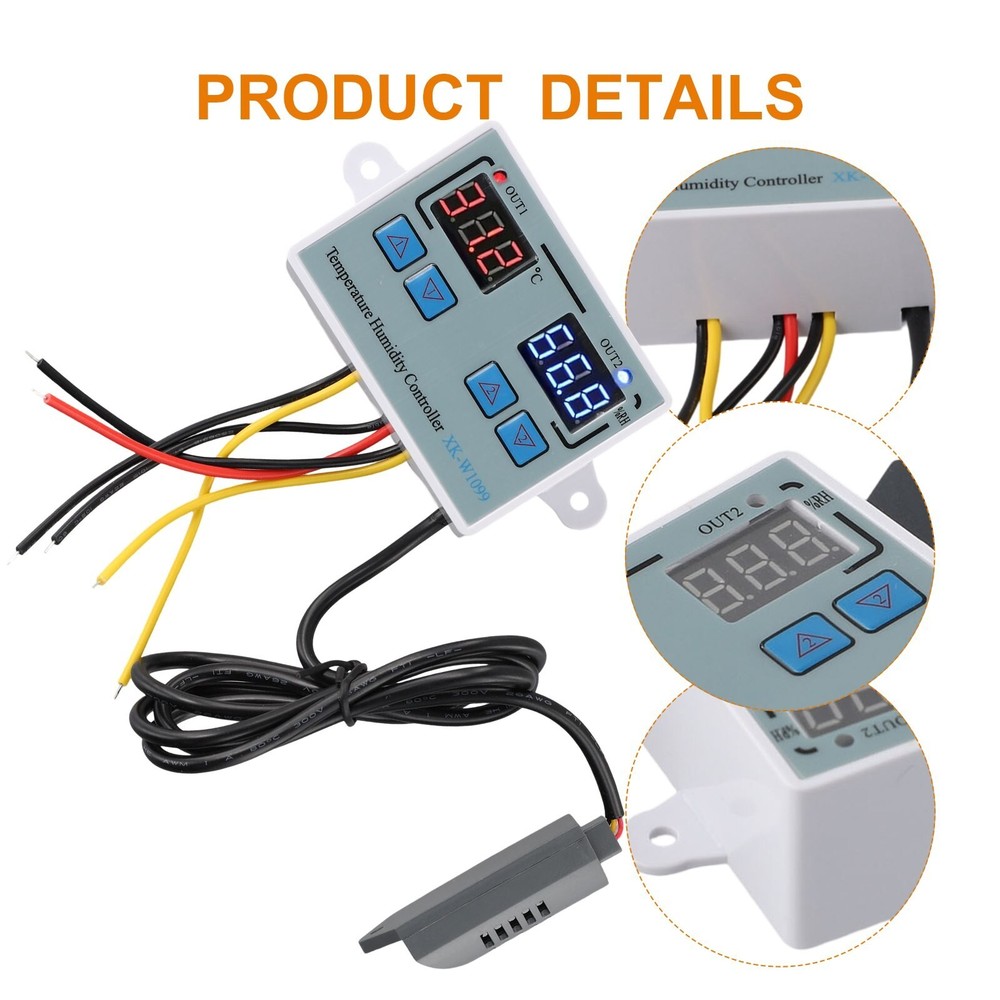 Accurate For Temperature and Humidity Control with LCD Display XK W1099-image