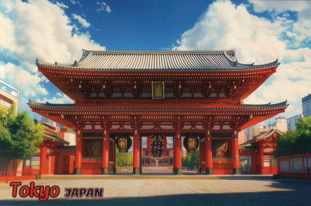 Senso-ji, Ancient Buddhist Temple in Asakusa, Tokyo Japan Asia - Modern Postcard