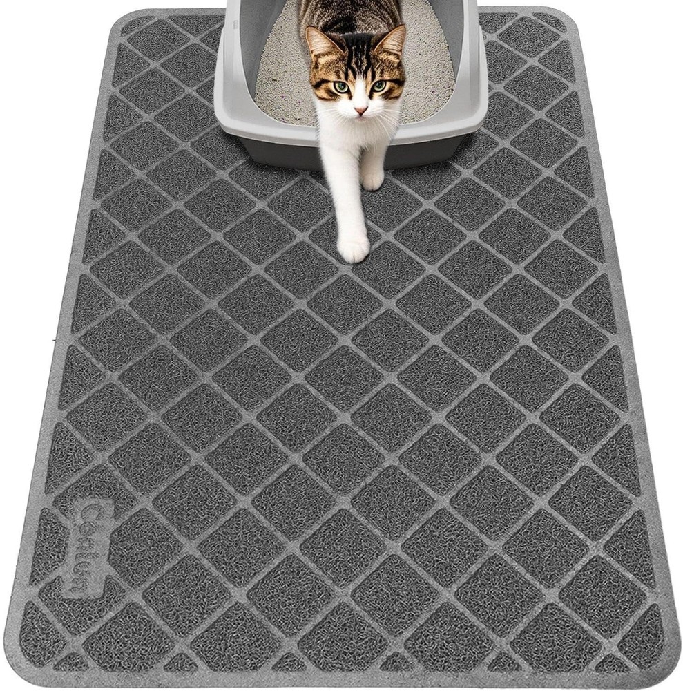 Cat Litter Mat 24x17 Durable PVC Mesh Non Slip Waterproof Litter Trapping Mat