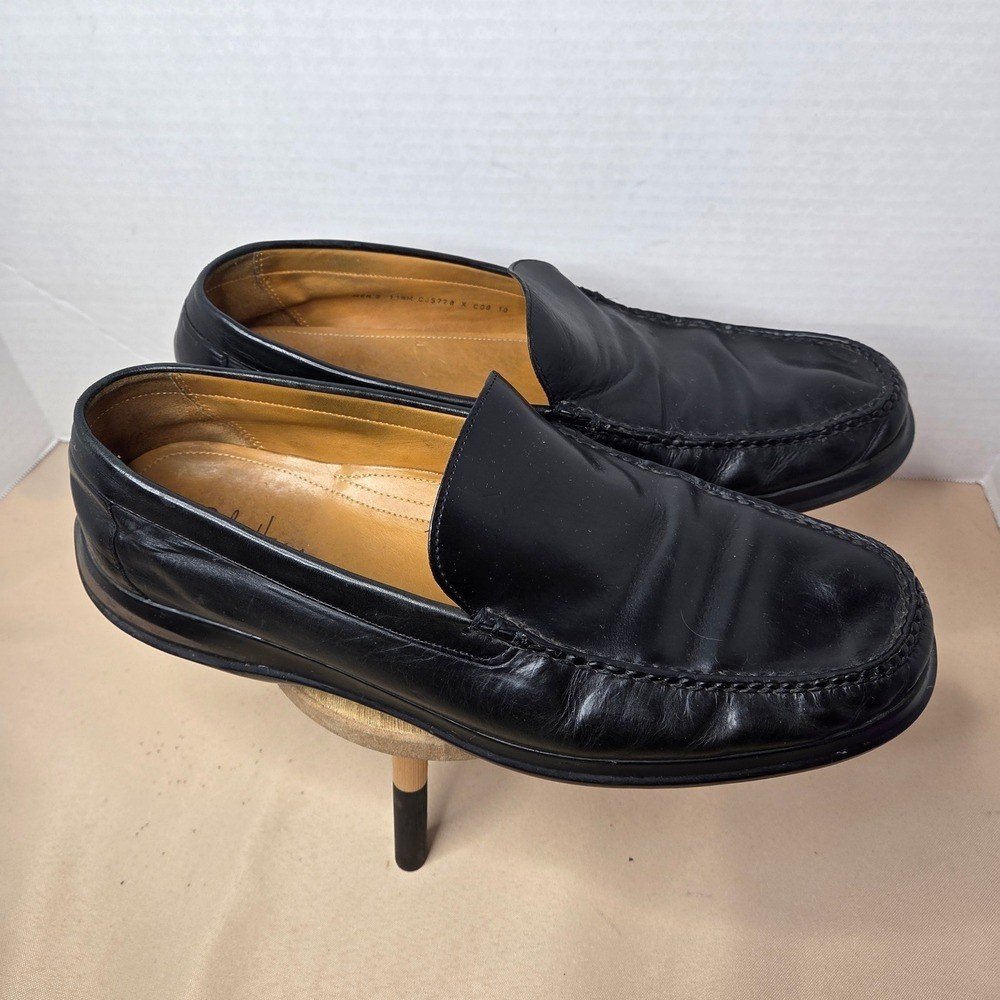 Cole Haan Black Leather Loafers Mens Shoes Slip On Classic Size 11.5