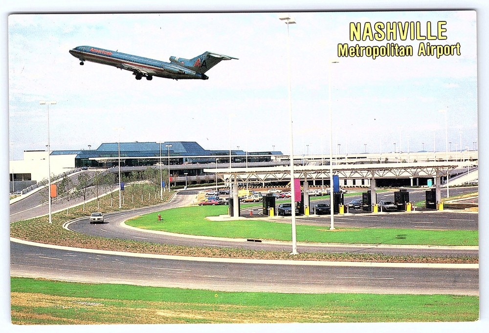 Nashville Metropolitan Airport Southern Hub American Airlines Postcard CT38