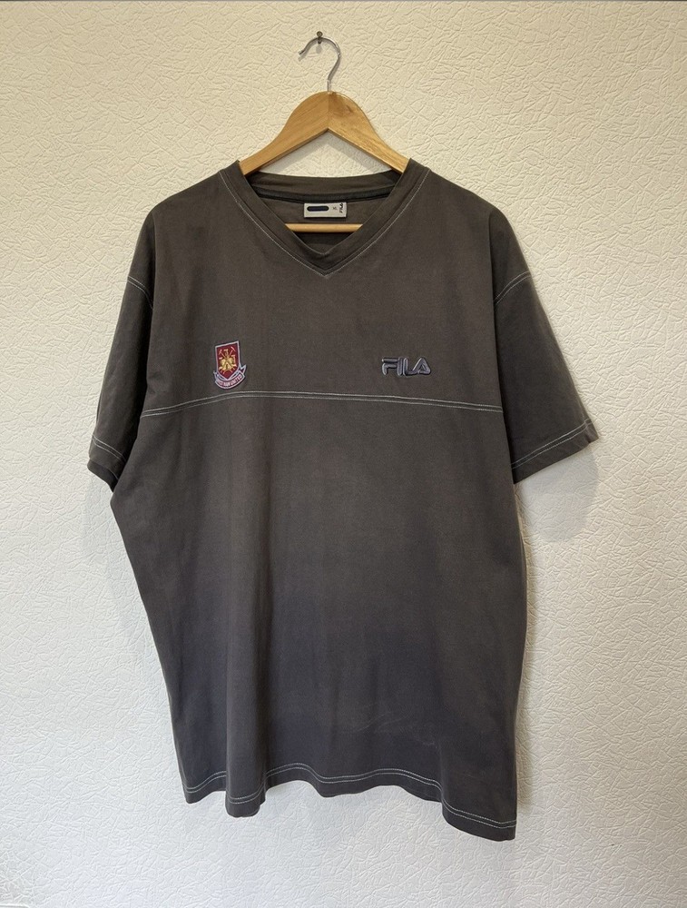 Fila West Ham Grey T Shirt Tee Mens Xlarge