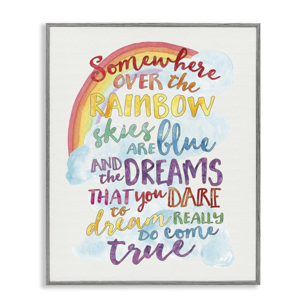 Somewhere Rainbow Wall Art by Erica Billups 16x20 Multicolor Design