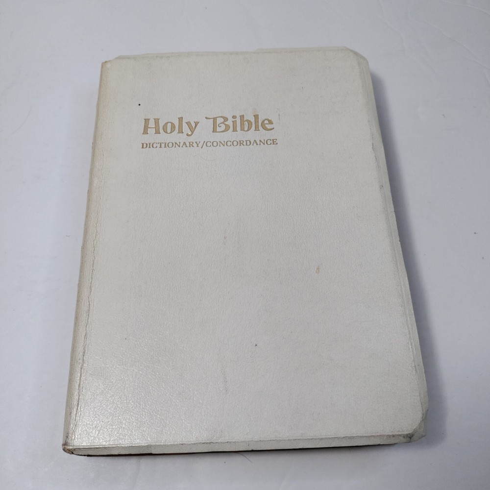 Holy Bible KJV Dictionary/Concordance Collins Red Letter Edition White