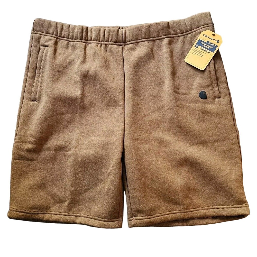 Carhartt Brown Men's Fleece Midweight Relaxed Fit Shorts Men's XXL 2XL NEW NWT
