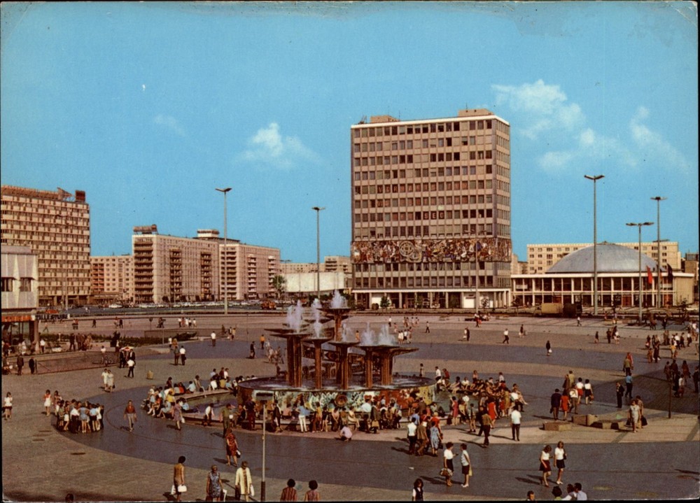 Alexanderplatz Berlin East Germany vintage postcard v404