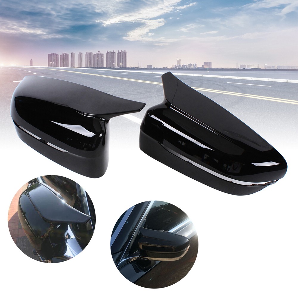 Black M Style Wing Mirror Cover Caps Stain For 2017-2020 BMW G30 G20 G11 G12