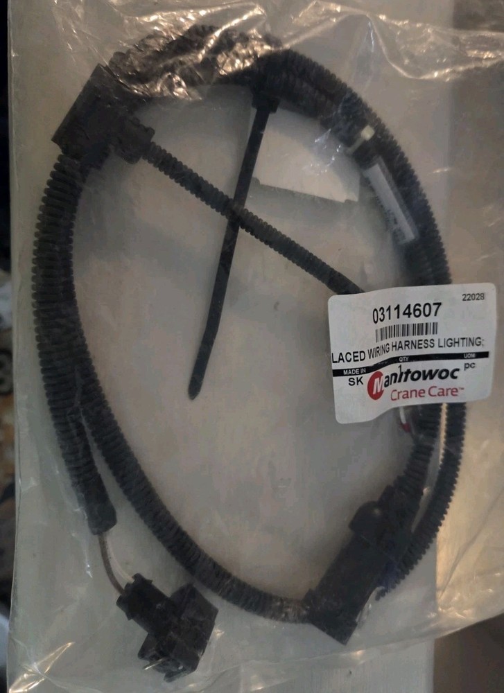 New Manitowoc Crane Care GMK Part #03114607 Laced Wiring Harness Lighting 1 Pc