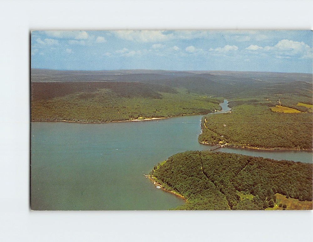 Postcard Aerial View Deep Creek Lake Garrett County Maryland USA